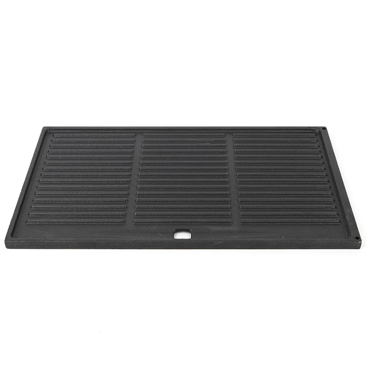 Cast Iron Reversible Griddle Plate Grill Plate for Gas Hobs and Barbecues with Flat and Ridged Surfaces