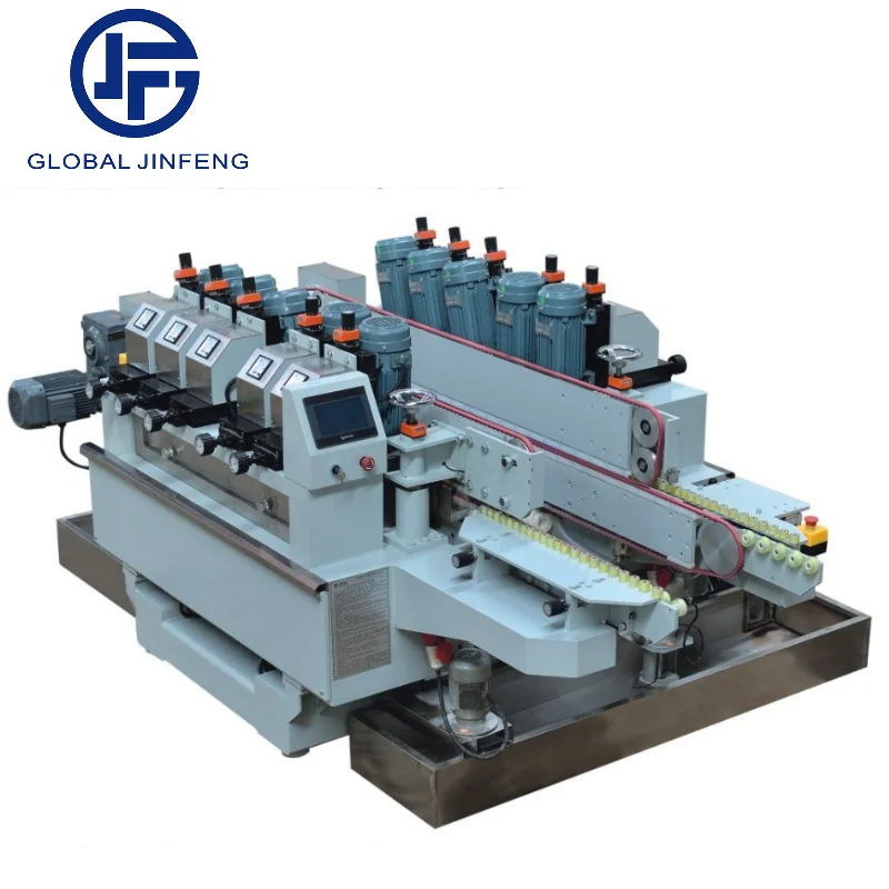 12 motors Sophisticated Small Glass Straight Line Double Edger polishing machine with high quality