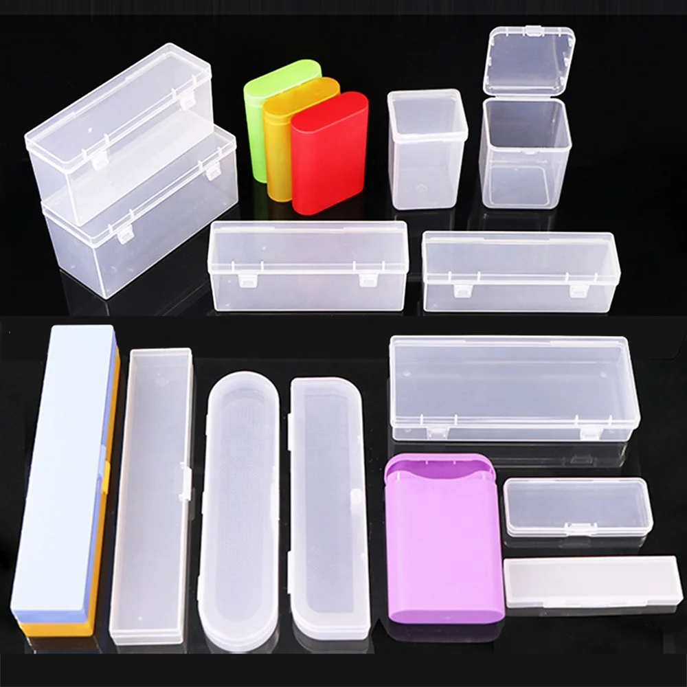PP Plastic Memory Card Storage Box Clear Multipurpose Display Case Plastic SD TF CF Card Holder Multiple Sizes