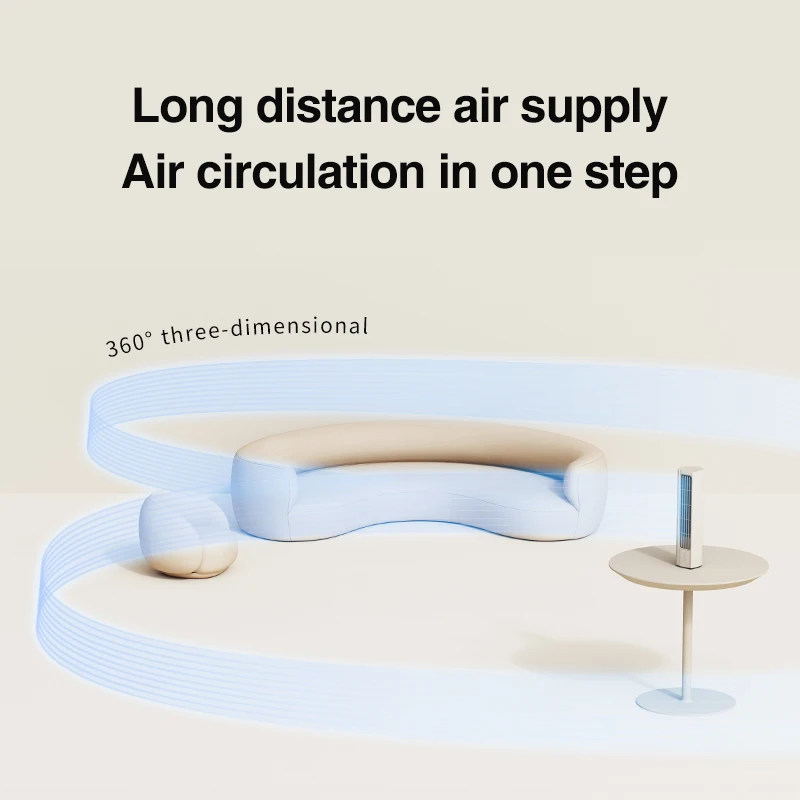 SOLOVE Rechargeable 2000mah Built-in Battery Portable Desktop Fan Noiseless High Speeds Cooling Mini Tower Table Fan