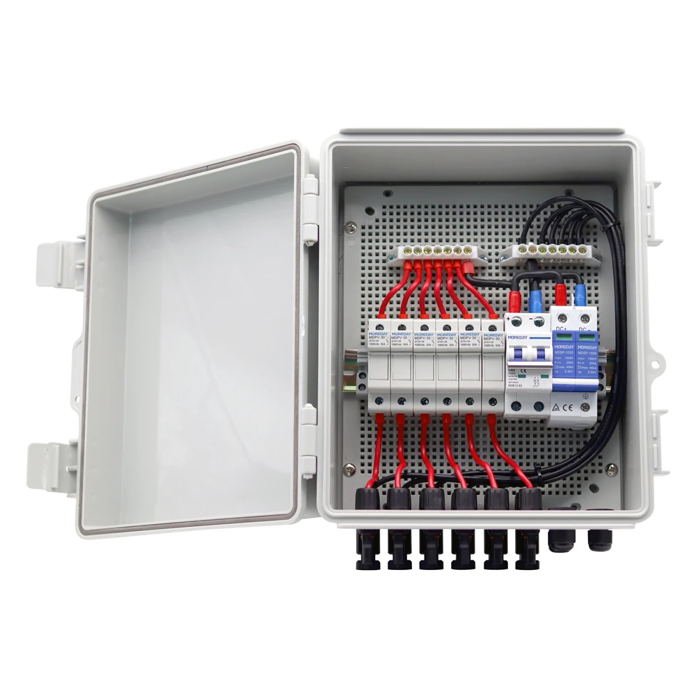 1000V 2 4 6 8 10 12 16 String Solar Combiner Box Plastic Shell IP65 IP66 PV Combiner Box for Solar Panel