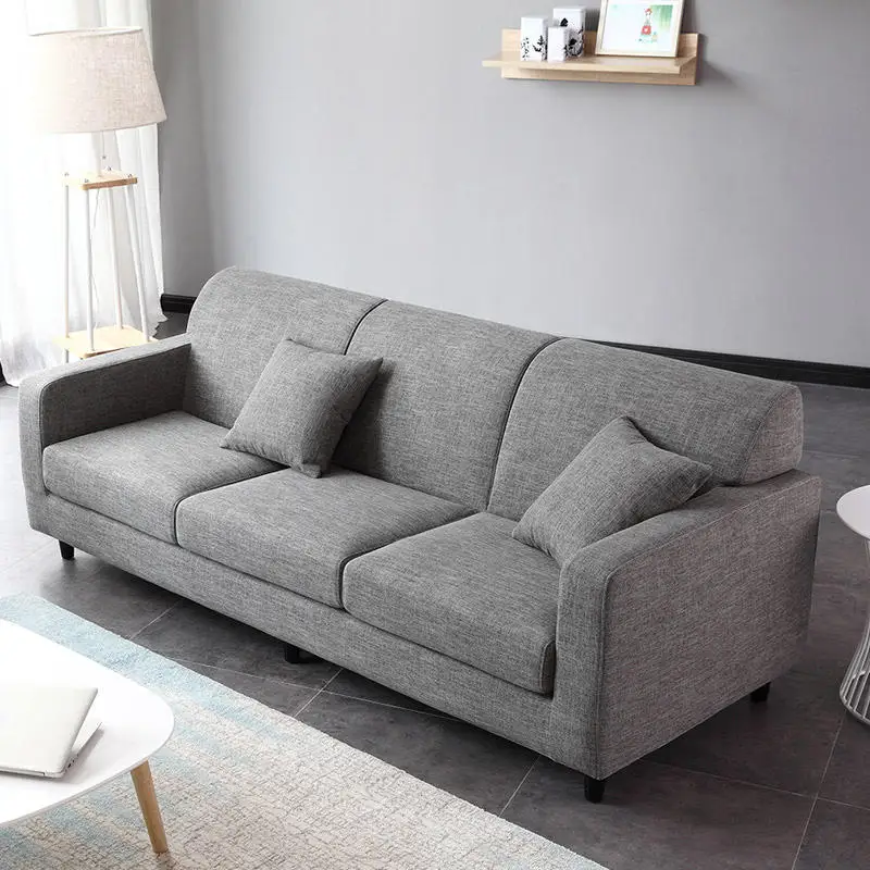 Nordic Simple Modern Small Family Sofa Double Three People Apartment Studio Small Sofa All Open and Wash Sofa