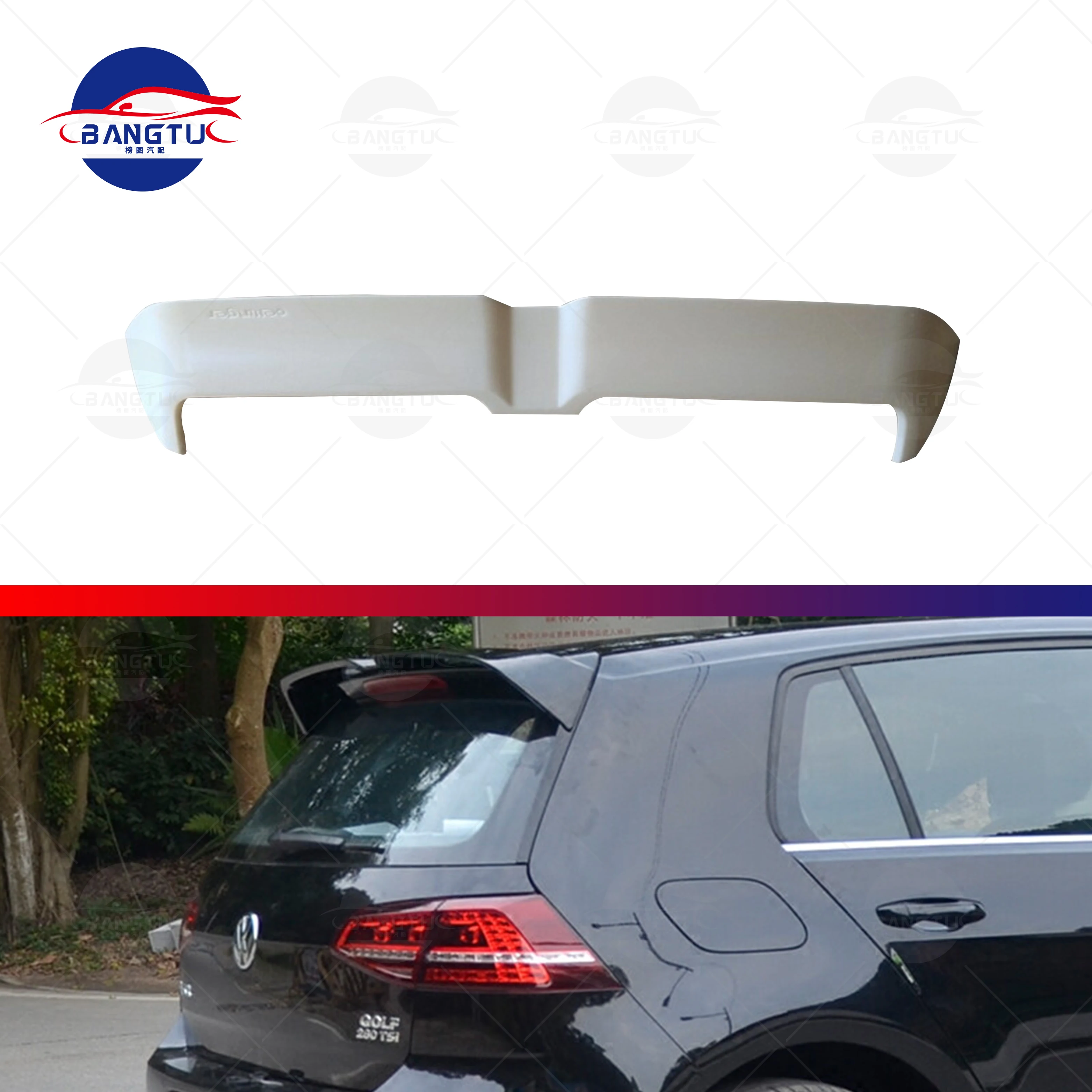 Factory Spoiler ABS Car Accessories Plastic Rear Roof Wing Spoiler For VW Golf 7/7.5 MK7/7.5 GTI Line 2014-2018