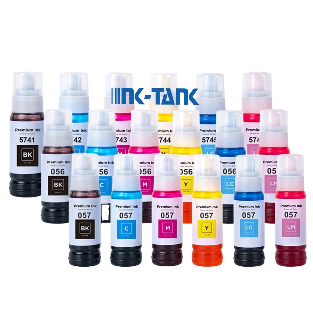 INK-TANK 056 057 107 108 574 Premium Compatible Color Water Based Bottle Refill Dye Ink For Epson Ecotank L8050 L8058 Printer