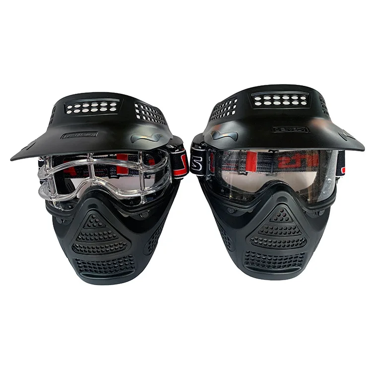 Archery tag game use paintball mesh full face mask protective helmet