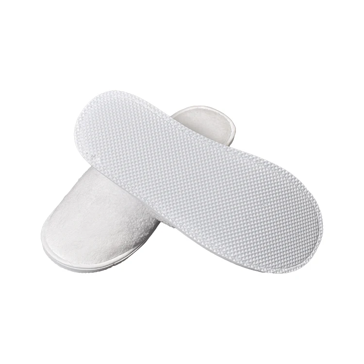 Superior quality cheap price custom hotel spa disposable coral velvet slippers for guest use