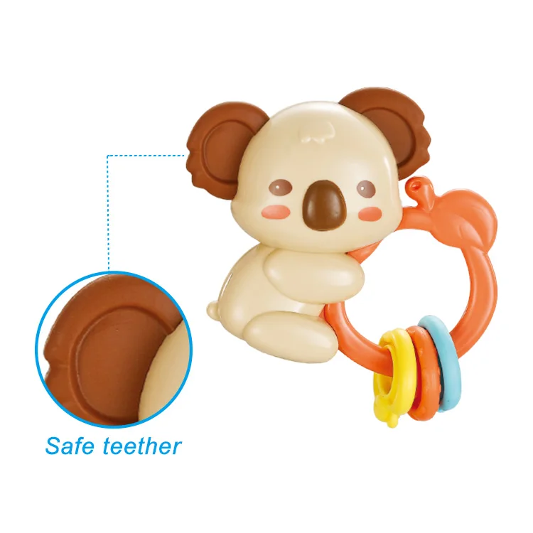 0-12 month montessori educational baby soft sensory teether chew teething toy shaker rattle