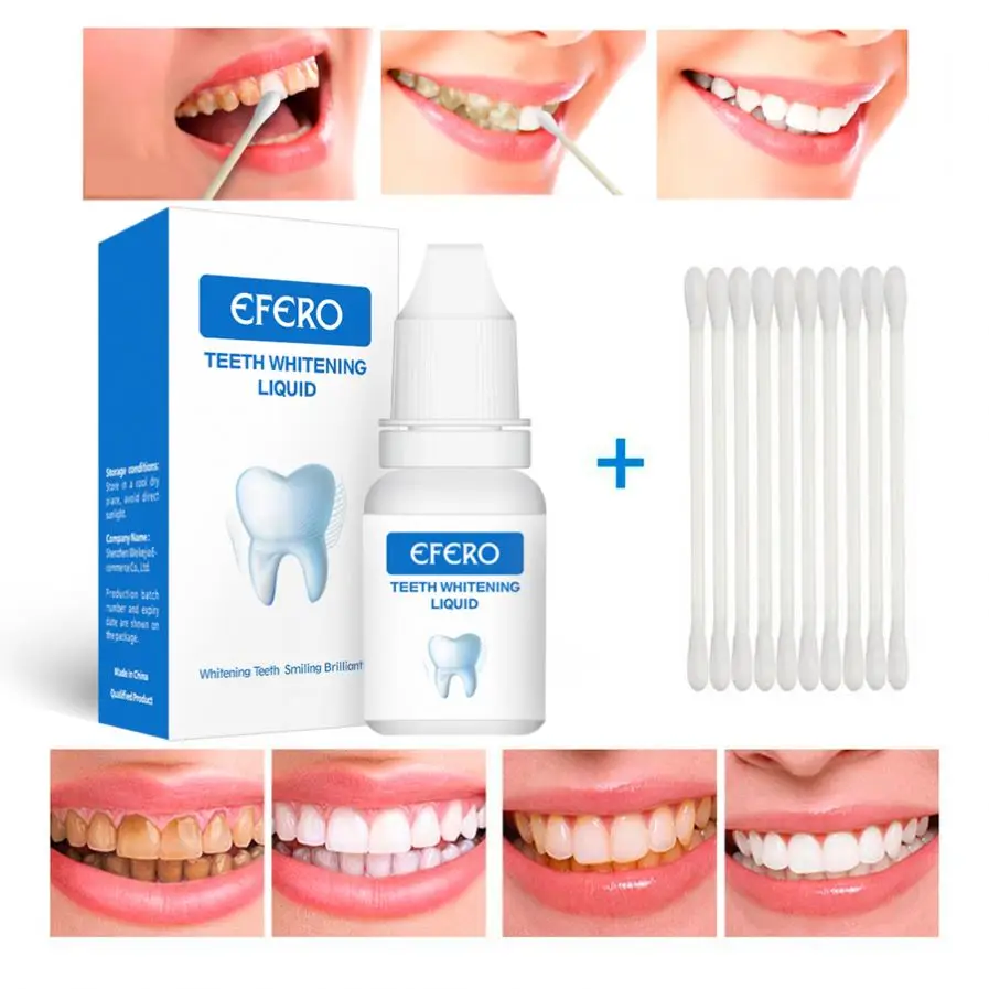 EFERO teeth whitening Powder kit Oral Hygiene product easy white teeth whitening teeth whitening serum essence liquid