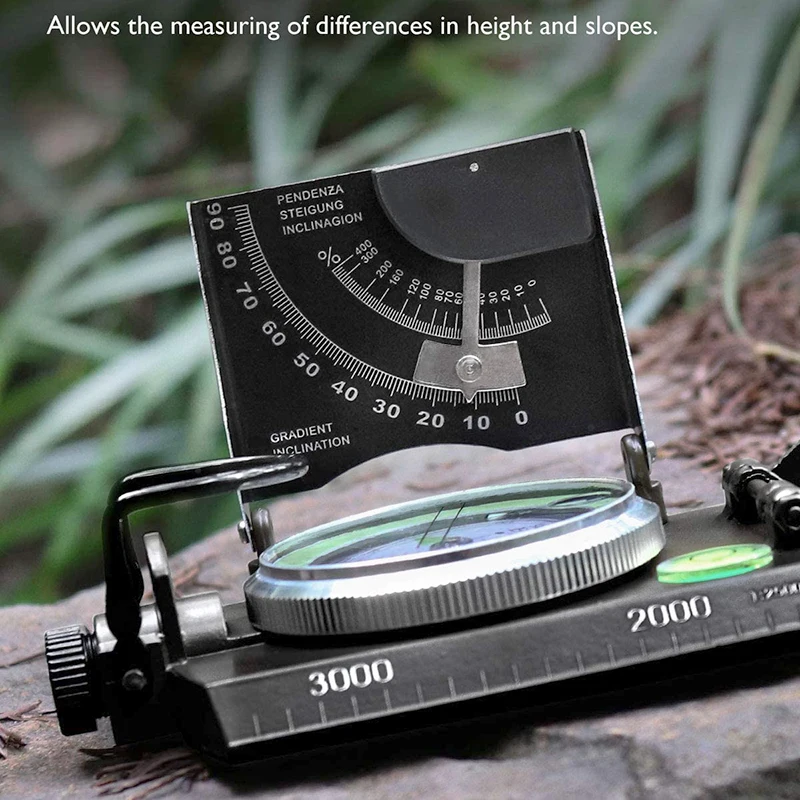 Hiking Backpacking Survival Resistant Waterproof Inclinometer Compasses