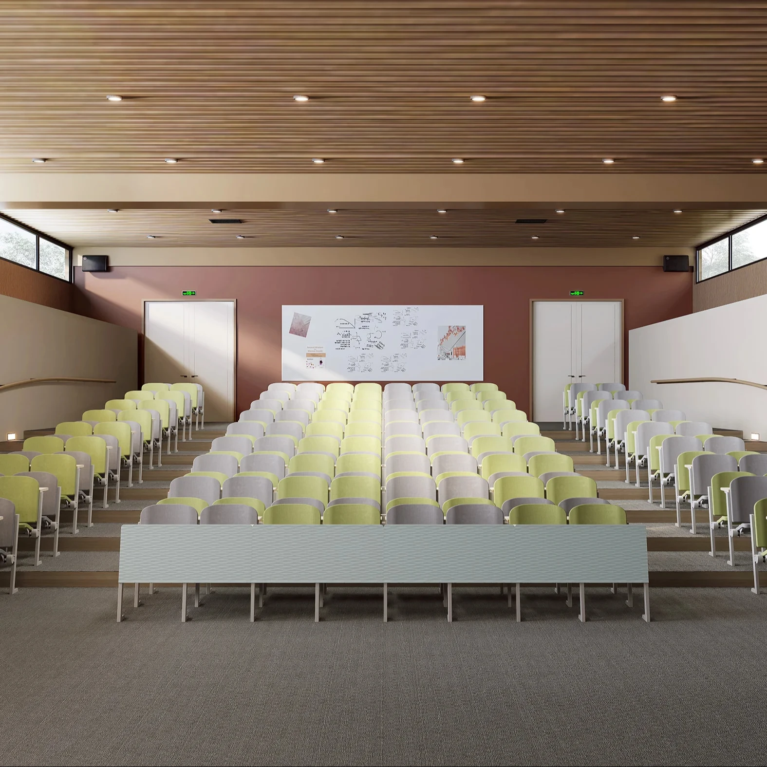 Wholesale school furniture used university classroom wooden student desk and chair