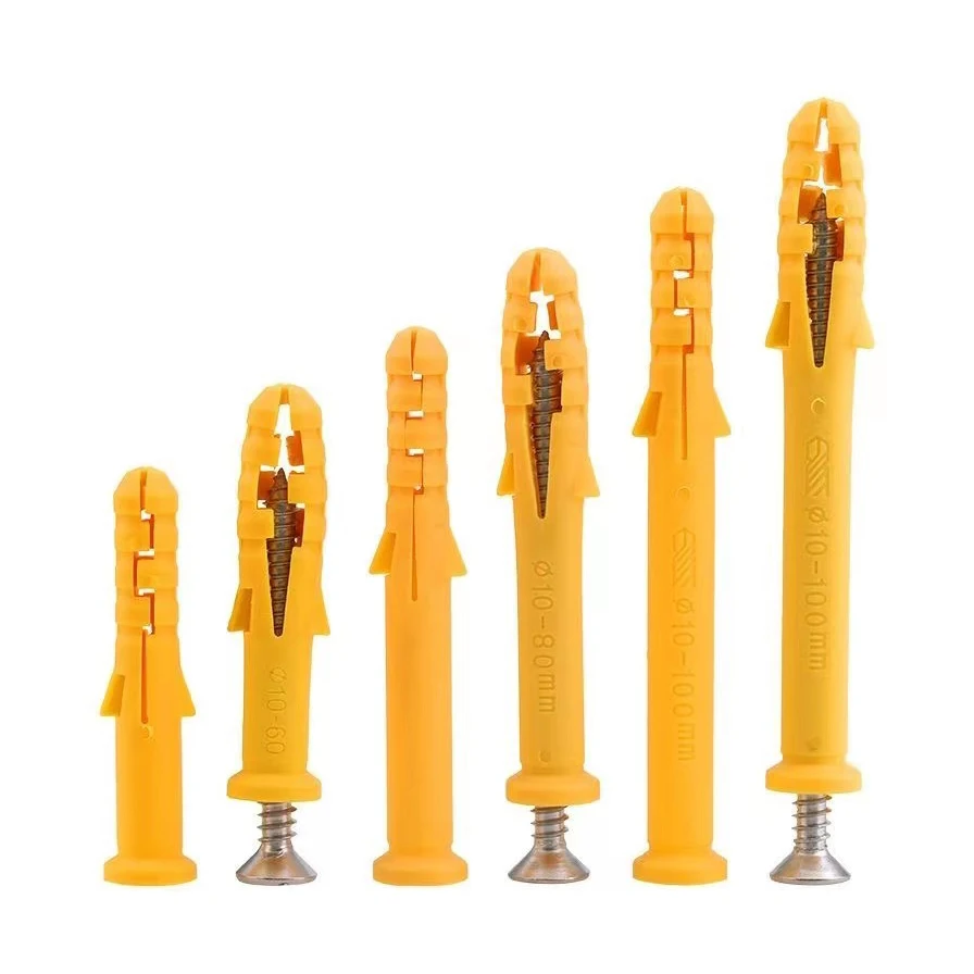 Expansion plug fixed foot self tapping screw nylon plastic bolt frame fixed wall