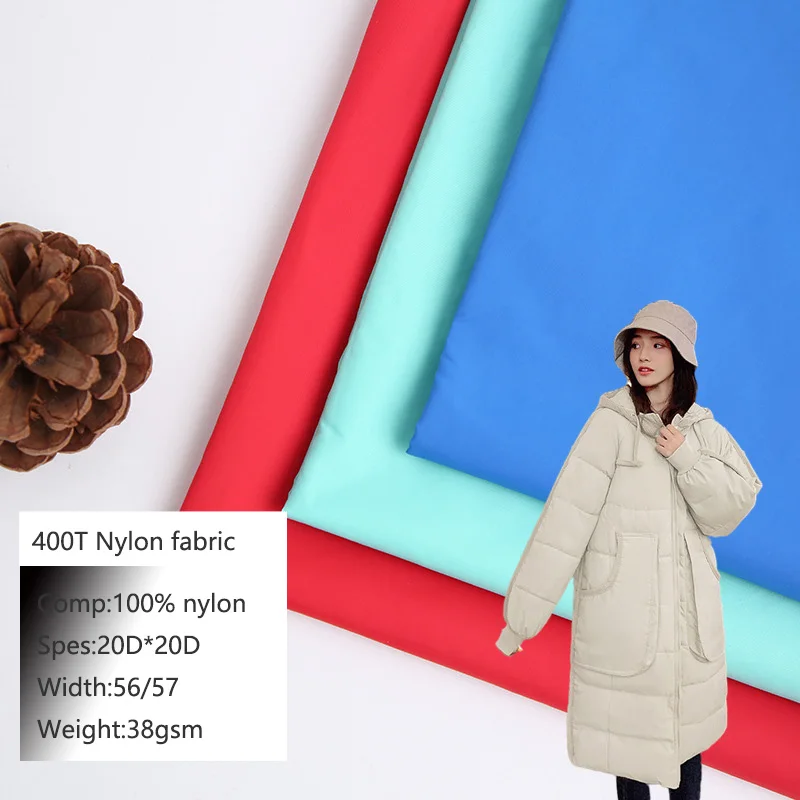 Pu Fabric For Raincoat 400t 100% Nylon Fabric