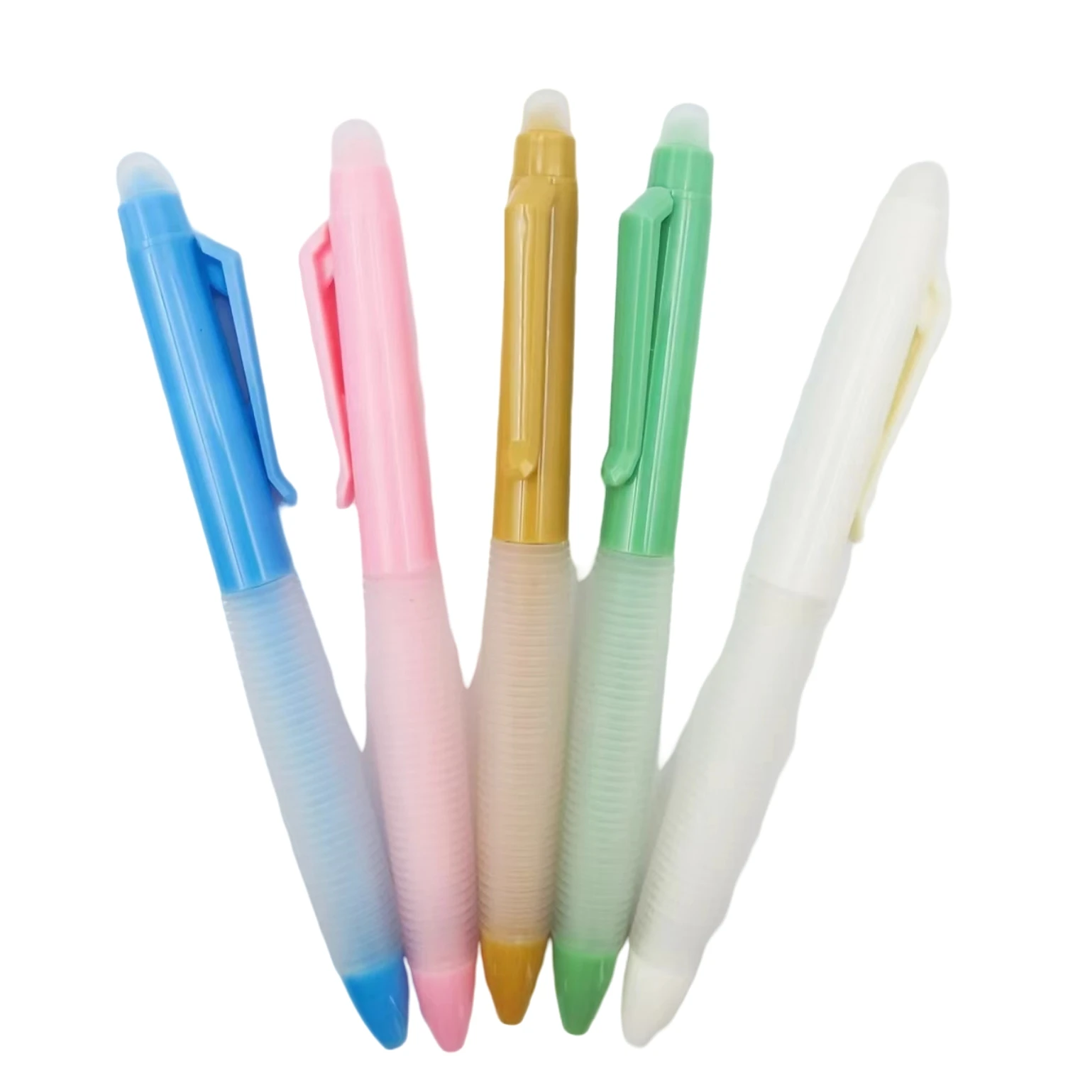 China Supplier Customized Solid Color Erasable Gel Ink Pen Comfortable Grip And Eraser Design For Work Study