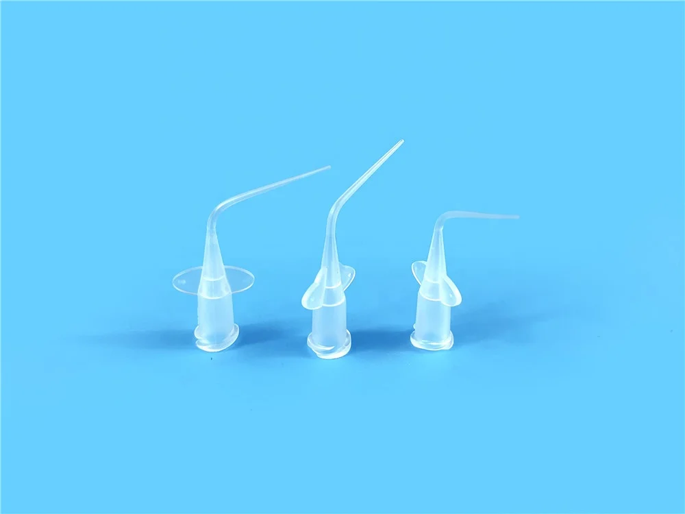 Disposable plastic dental long prebent needle tip plastic blunt irrigation needle plastic tip for syringe