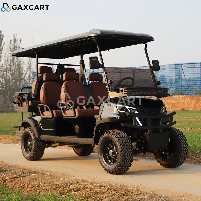 Golf for cart sale battery powered carts with screen 2 persons electric follow school bus 4wd lead batteries