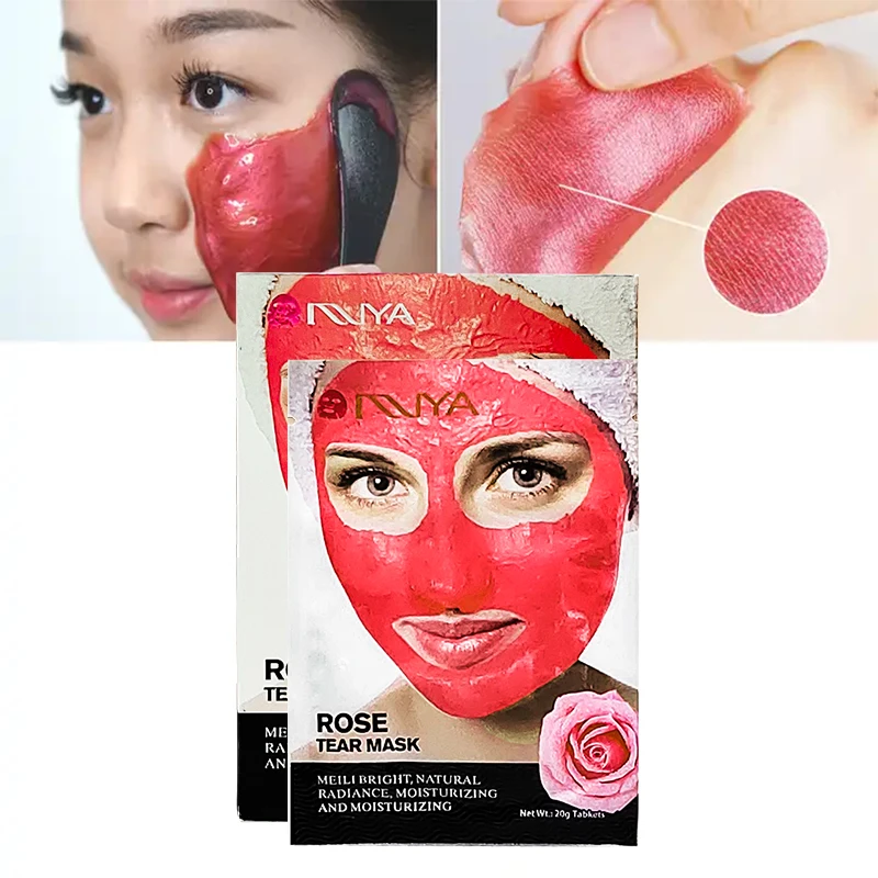 Private label deep cleaning Rose Black Head Bamboo 24k gold Face and Nose Cleansing Peel off Black Mask For Blackhead Remover