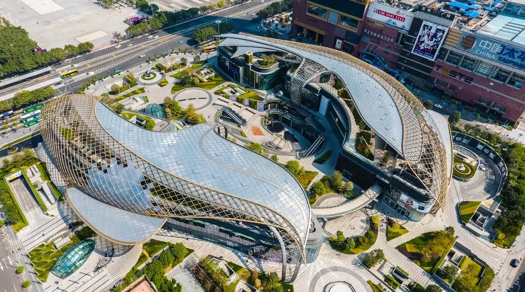 ETFE Tensile Fabric Roof Membrane Structure Shade Commercial Center Shade