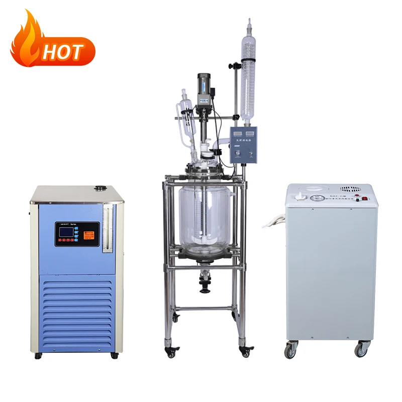 KD 30L химический перемешиваемый стеклянный реактор с высоким качеством по низкой цене