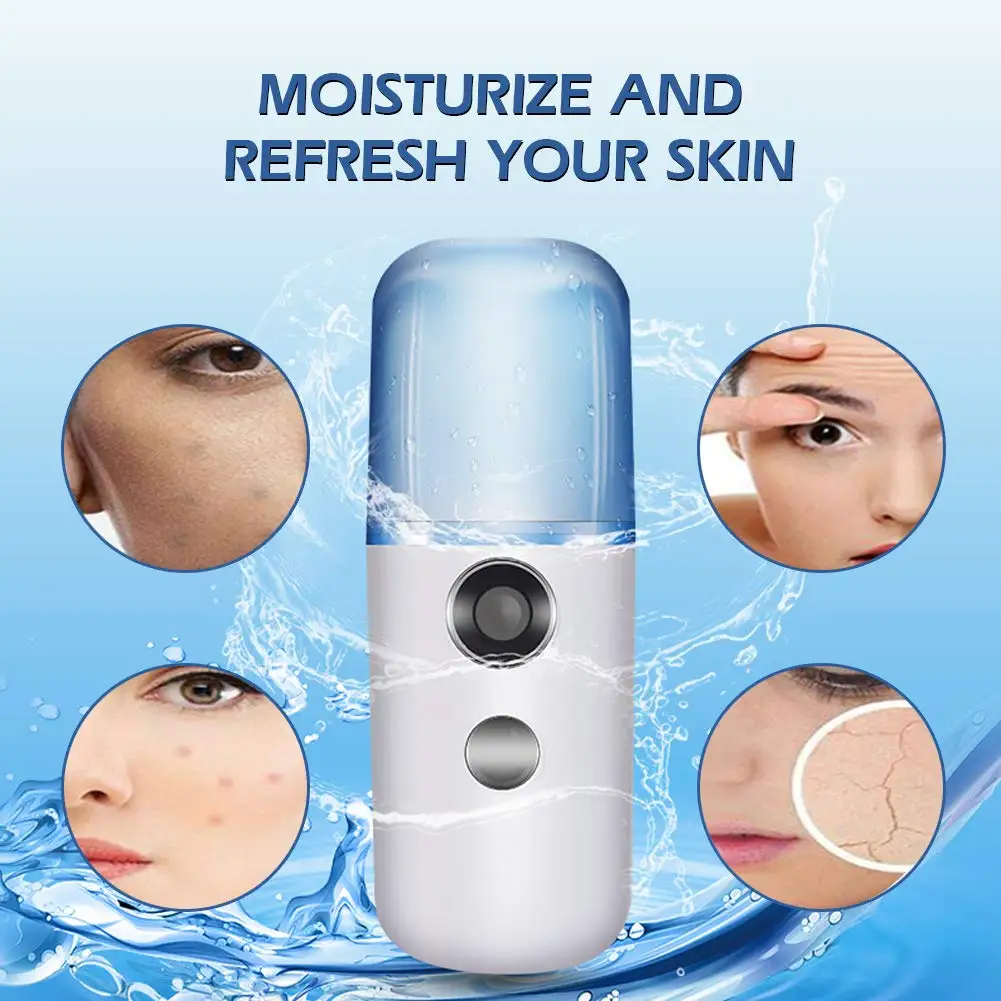 Портативный Usb увлажняющий спрей, ионный отпариватель для лица, нано удобный распылитель для лица