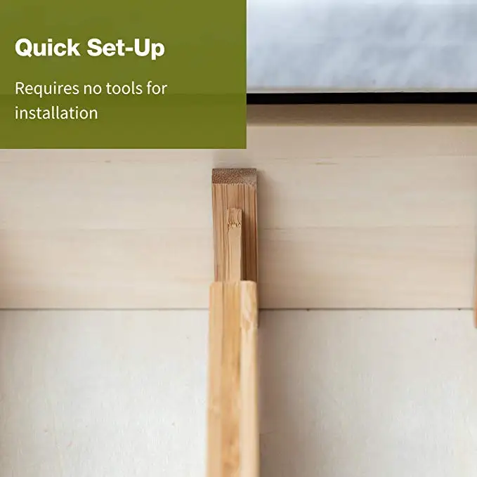 Combohome Натуральный Бамбуковый ящик разделитель органайзер 6 шт. в комплекте