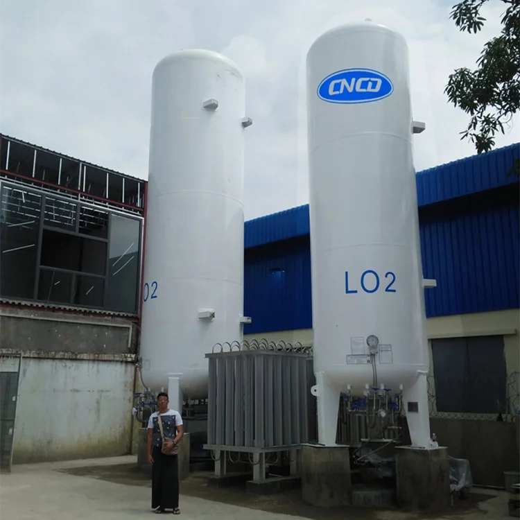 50m3 8bar Cryogenic Oxygen Tank Cryogenic Liquid o2 Storage Tank For Cylinder Filling