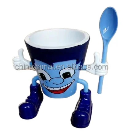plastic ice cream cup with spoon/plastic cup for ice cream