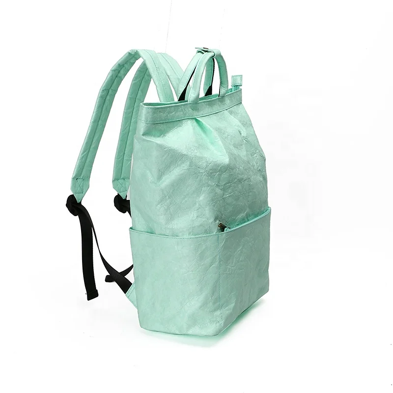OEM ODM manufacturer tyvek paper laptop bag waterproof fresh green tyvek paper school bag eco-friendly Tyvek Backpack for travel
