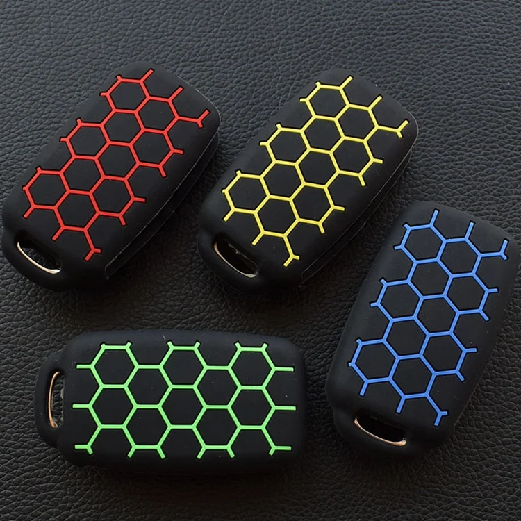 Silicone Key Fob Protector Girl Car Key Case Full Protection 3 Button Smart Keys Cute Shell Holder For Volkswagen Golf GTI R32