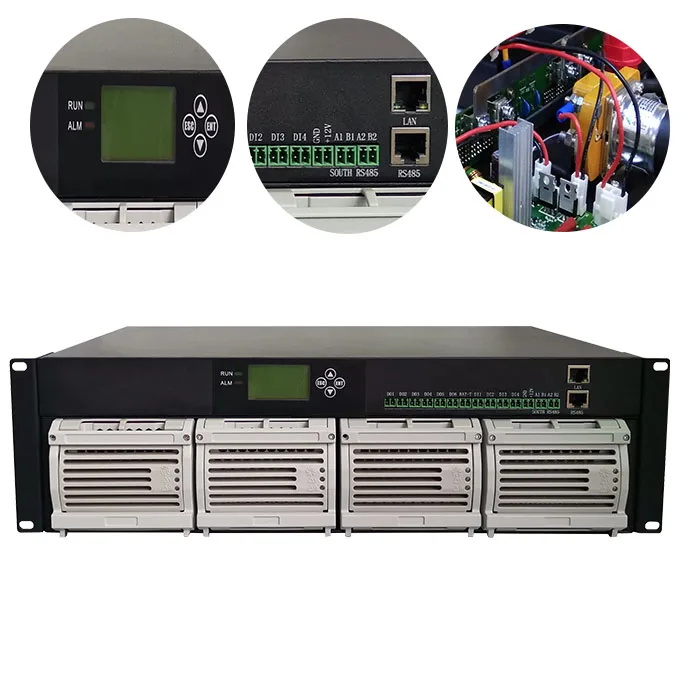 24Vdc 100A система выпрямителя тока, и он имеет высокую эффективность преобразования мощности 19 дюймов стойку переменного тока в постоянный 15kw инвертор 440 вольт