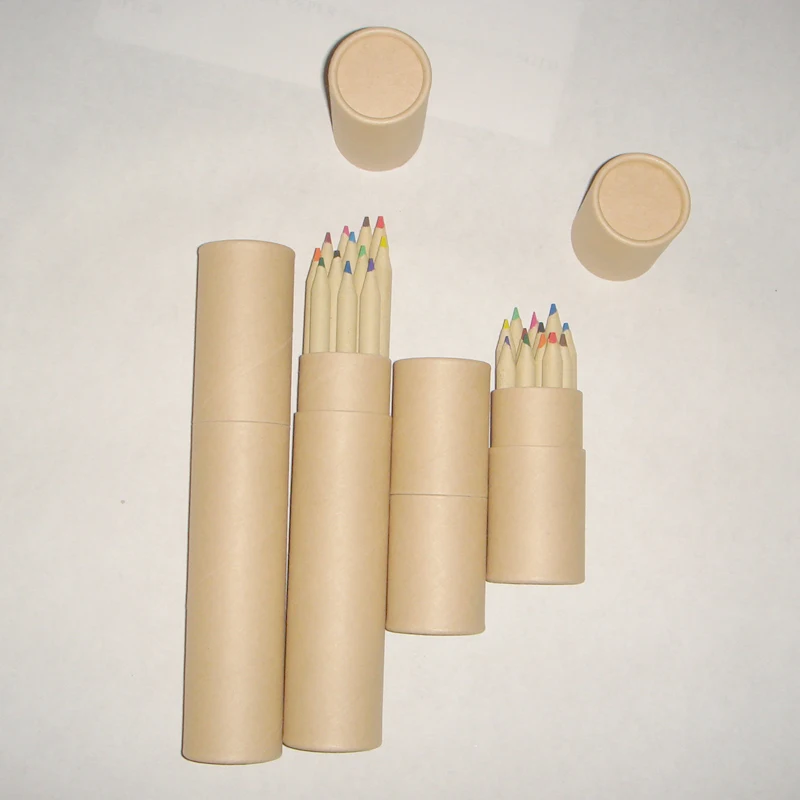 
Pomotional customized logo 7 inches Kraft pencil 12 color sharpened for school 