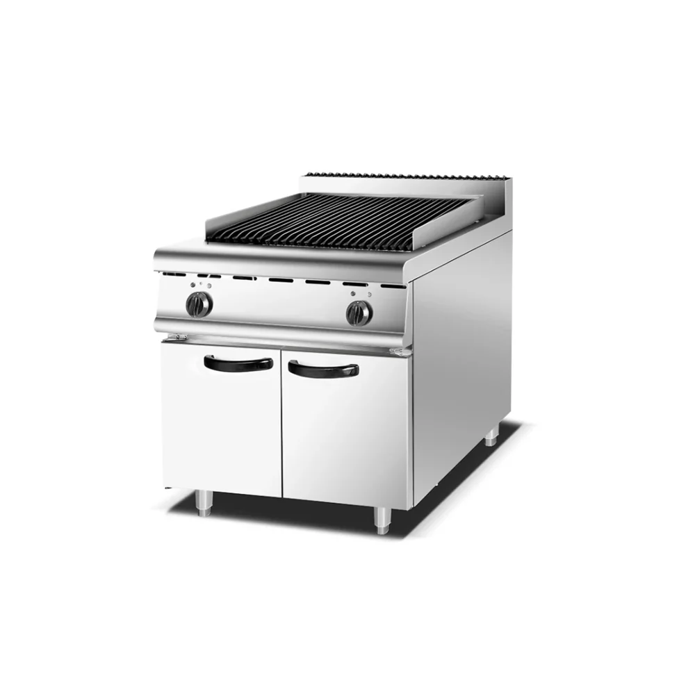 New Cast Lava Rock Grill Free Standing Cooker with Engine and Motor for Home Restaurant
