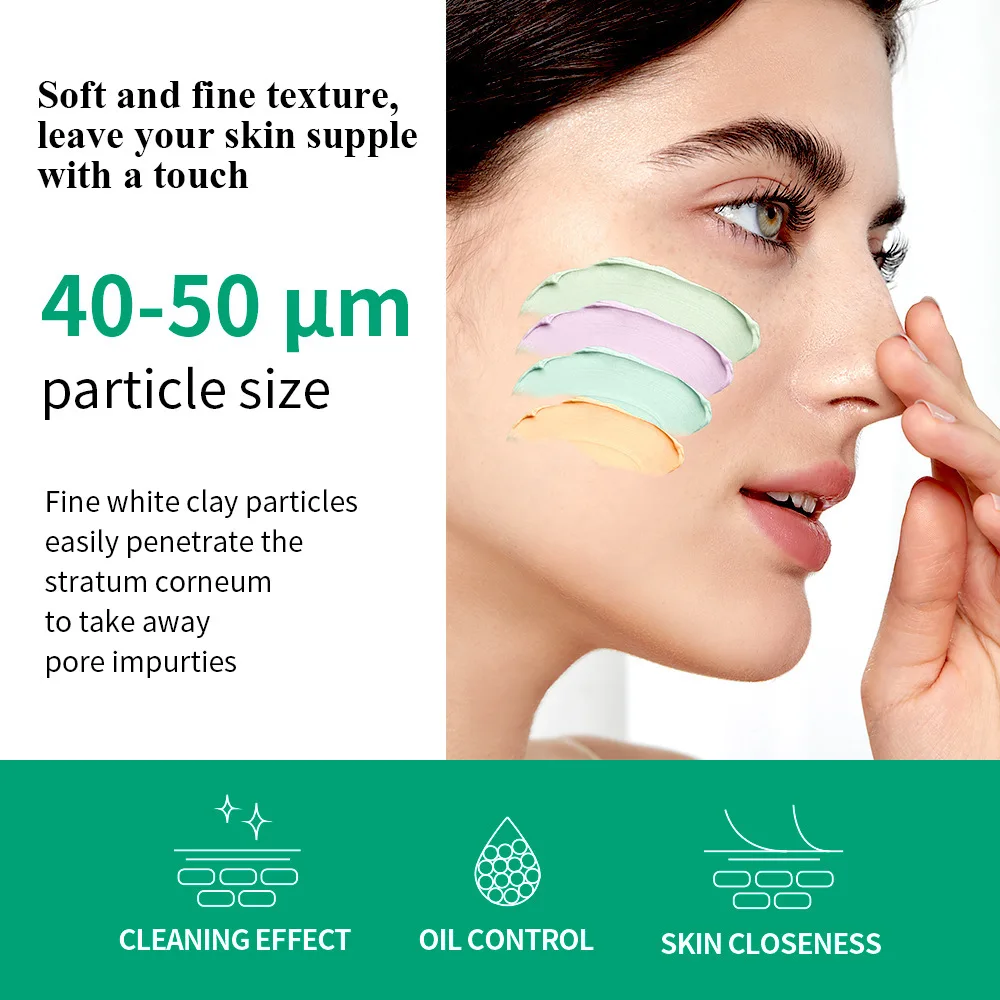 BREYLEE jelly cup clay mask skin whitening clay face mask face deep pore cleansing mud clay facial mask