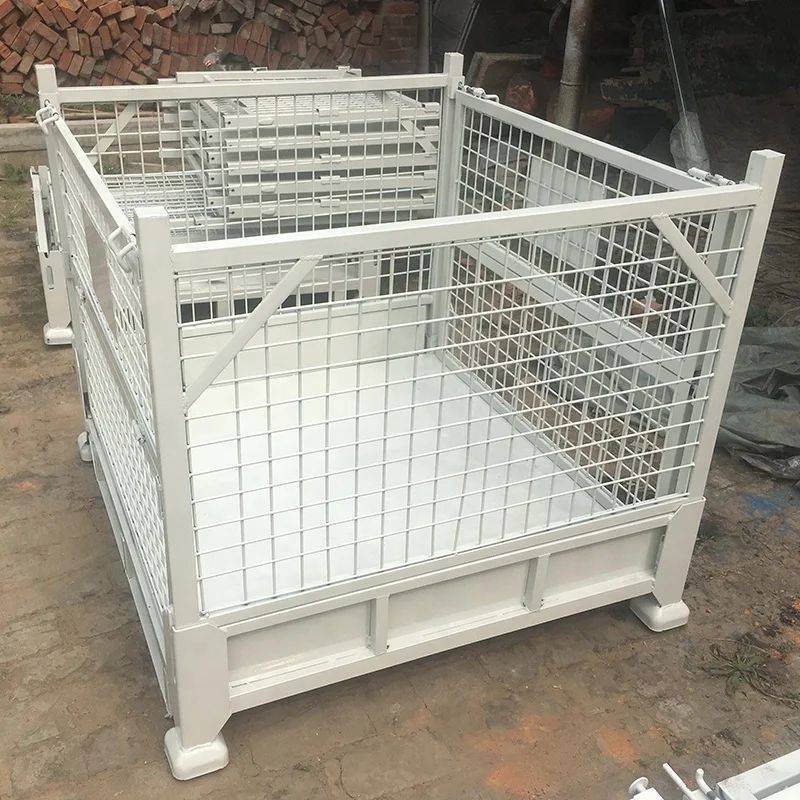 
Large metal cage storage container for warehouse 