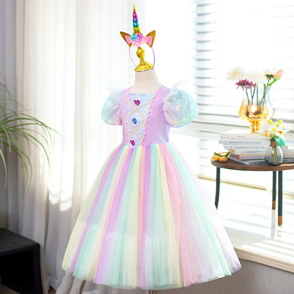 SB23   Wholesale Children Halloween Party A Line Frocks Designs Formal Kids Model Dresses For Girls