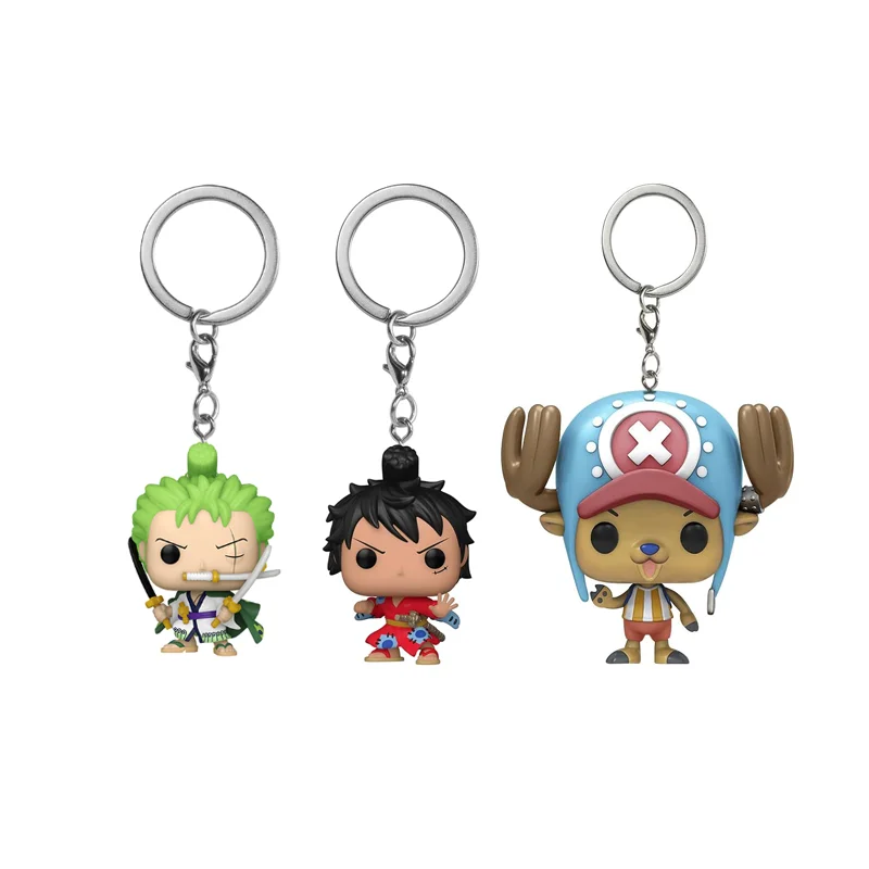 1 piece Keychain Law ZORO Luffy Luffytaro Portgas.D.ACE Nami Chopper keychain Action Figure Toys 4cm