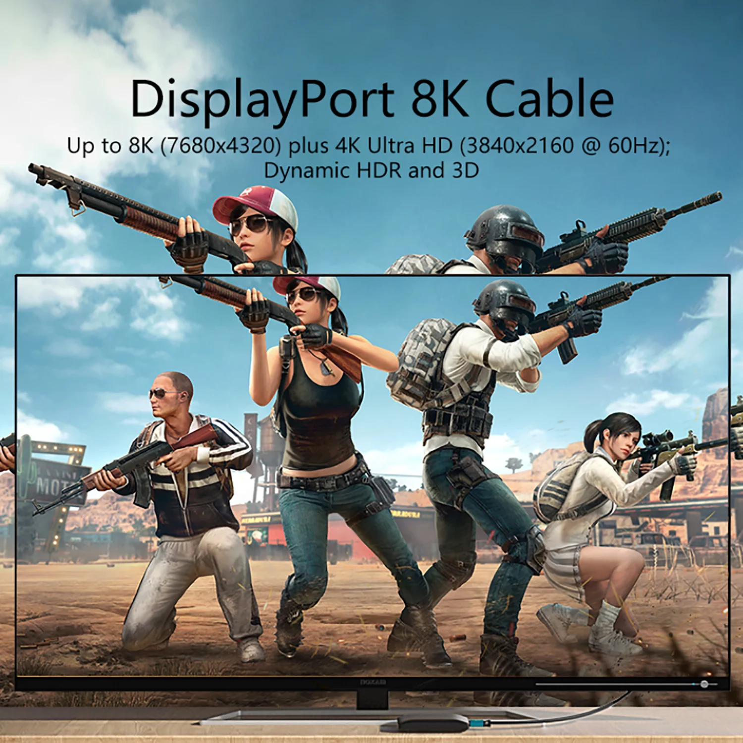 4K 8K 60Hz 120Hz Male to Male DP to DP Cable for Computer Video PC Laptop TV HDR Display Port Cable 6 Feet Gold-Plated Braided