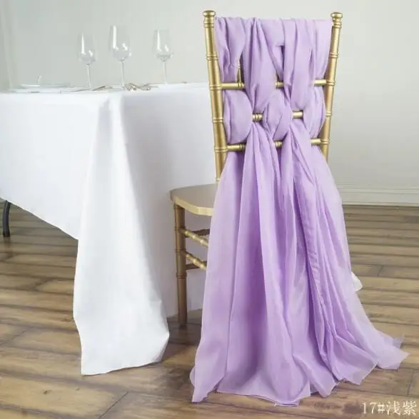 DIY wedding chair  sash wedding decoration chiffon chair sash