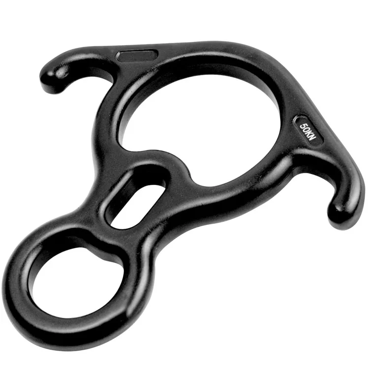 Stainless Steel Belay Device w/Bent-Ears 50 KN Belay Device Rescue Figure 8 Descender