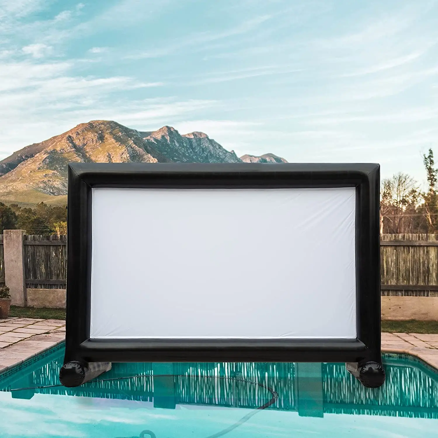OZIS16ft Waterproof Large Blow Up Projector Inflatable Screen With Blower Outdoor Movie Screen Inflatable