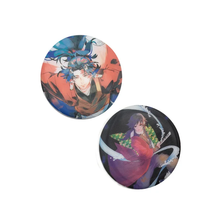 Custom 3d pins 58mm lenticular anime badge lenticular button 3d badge