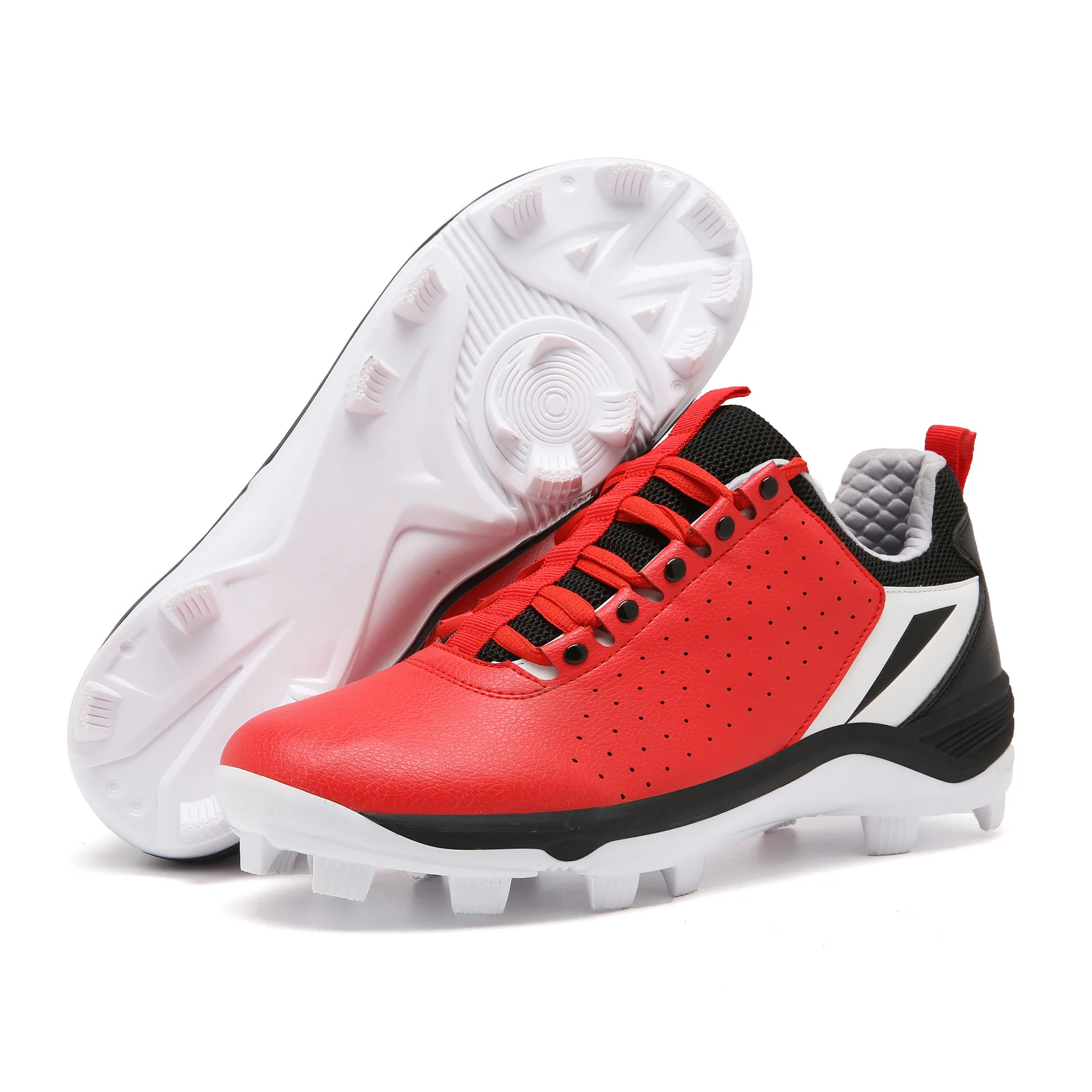Oem And Softball Shoes Girls Kids Leather Baseball Cleats Rubber Tpu Baseball Shoes Men