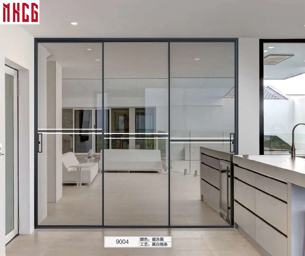 MHCG Patio Sliding Kitchen Aluminium Frame Folding Exterior Slim Office