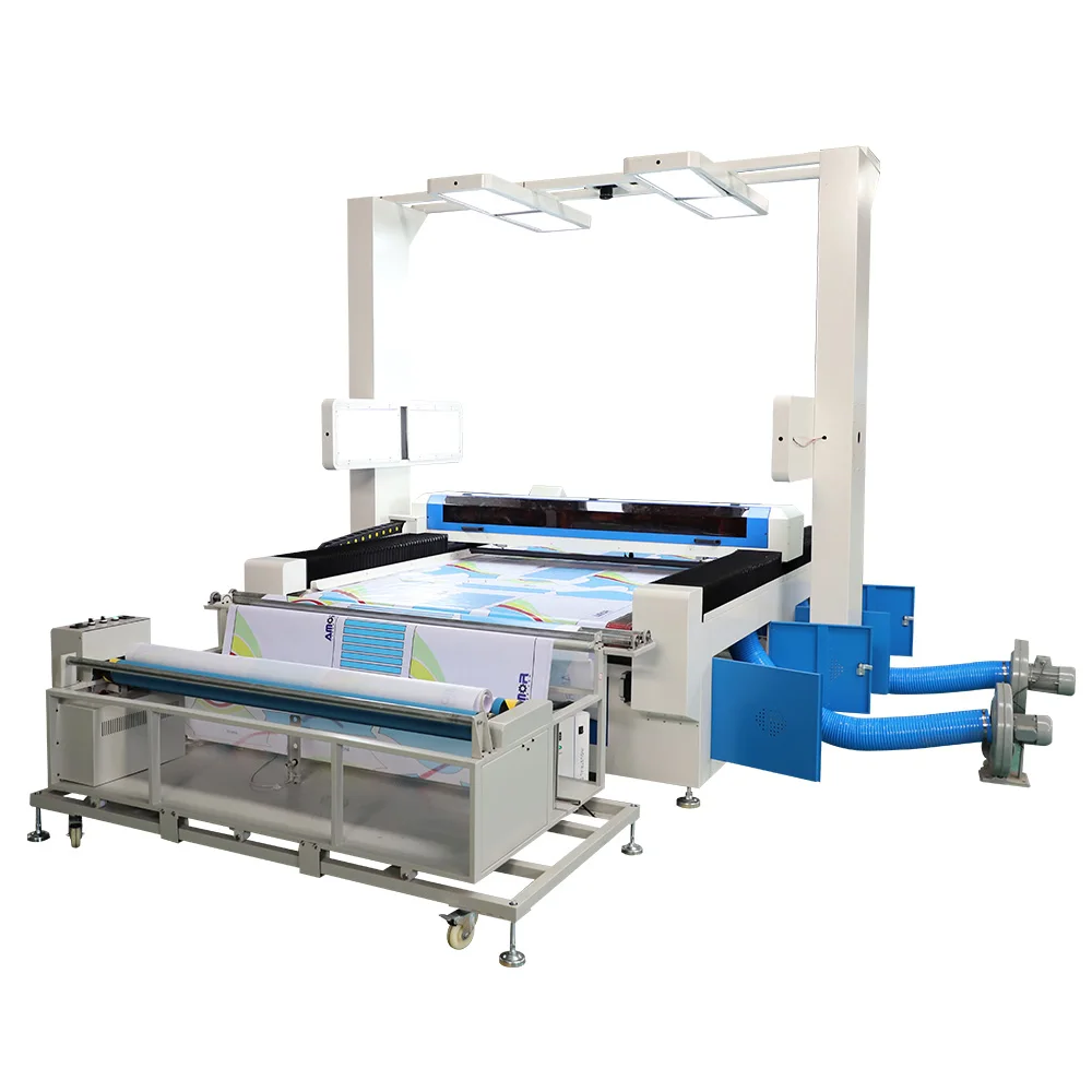 Auto feeding fabric ccd camera scanning laser cutting machine for textile leather toys