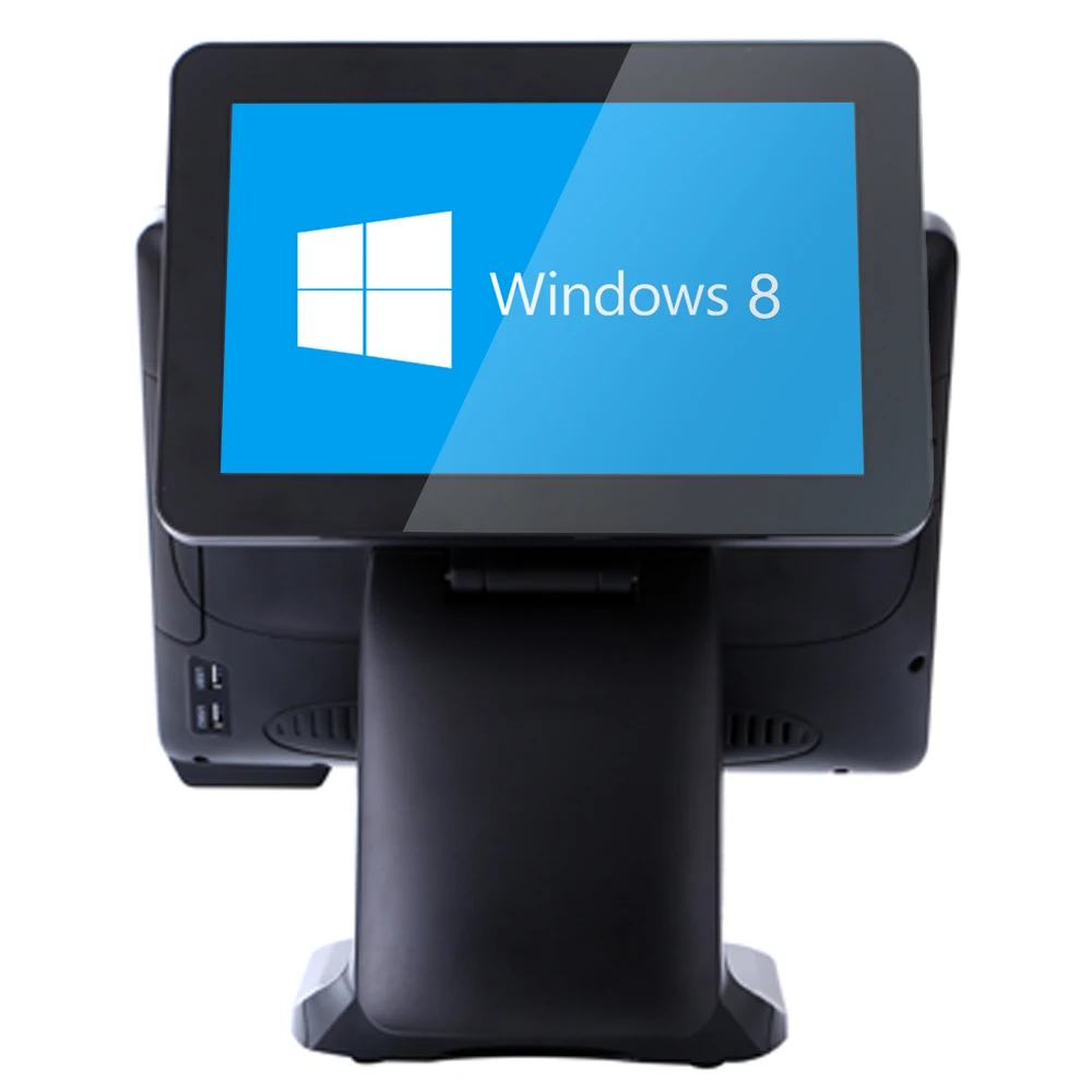 The New ST9800 15inch POS All-in-one Machine Dual-screen POS System with Cash Register Fec POS System