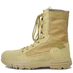 High Quality Leather Boots Brown Outdoor Desert Safety Boots For Men Coyote Color Tactical Combat Boots