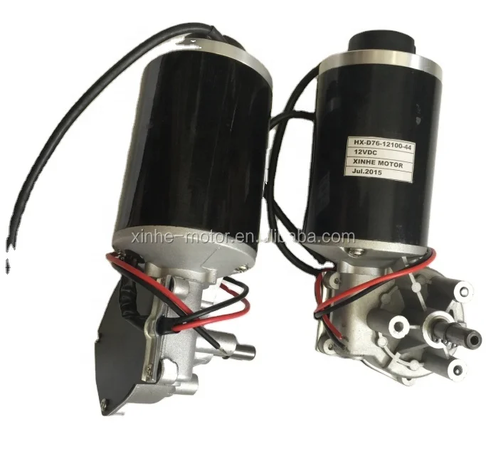 76mm 12v 24v High Torque Elevator Door Parts DC Worm Geared Motor
