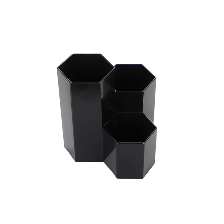 
Creative Office Household Plastic Pen Holder Stationery Hexagon Storage Box 