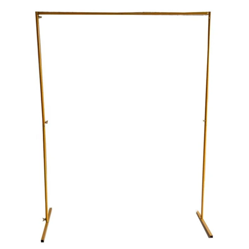 Ourwarm Silver Gold Ceremony Entrance Corner Walkway Frame Stand Decoration Rectangular Backdrop Flowers Wedding Arch