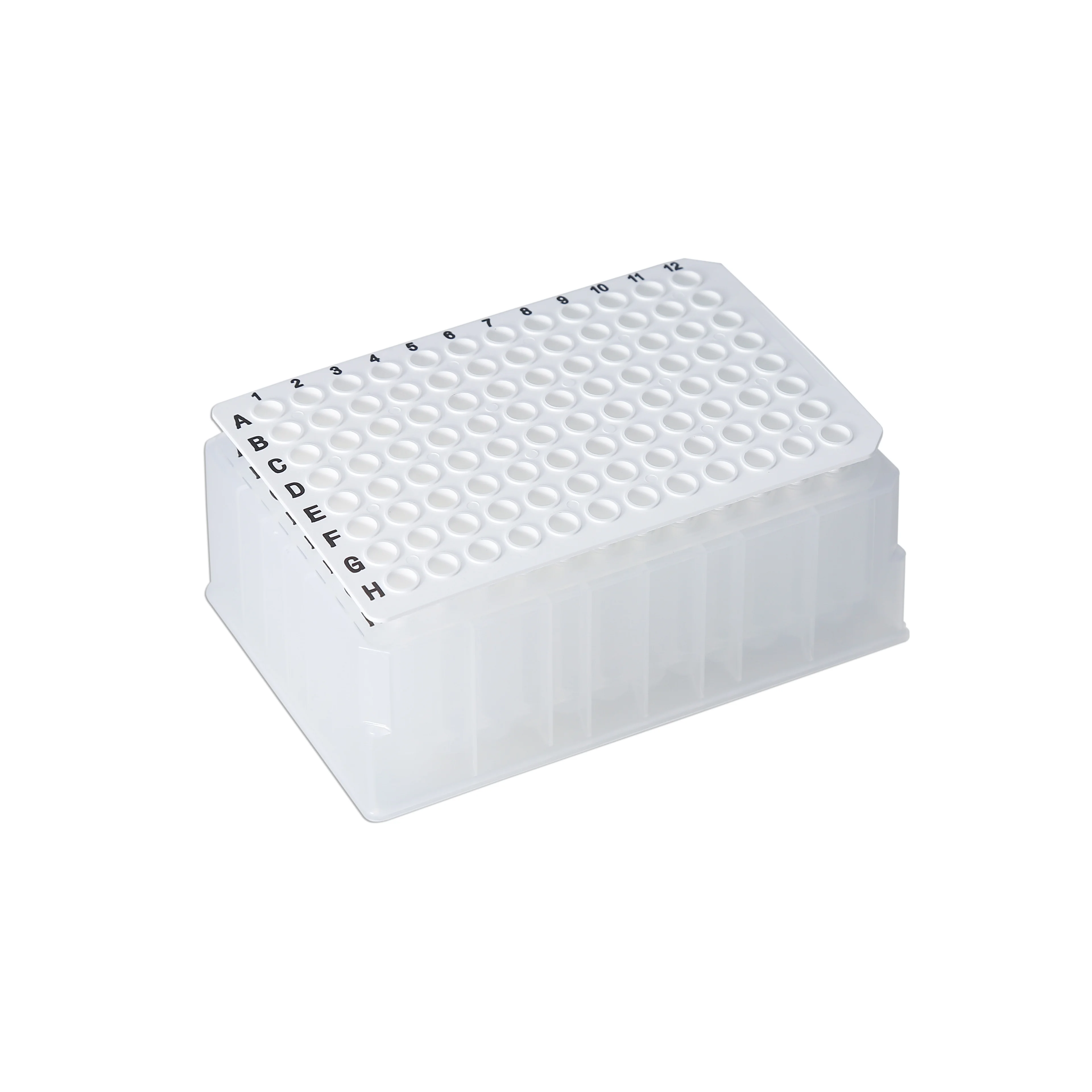 lab consumables No Skirt Transparent pcr test polypropylene 0.2ml 96-Well Pcr Plate