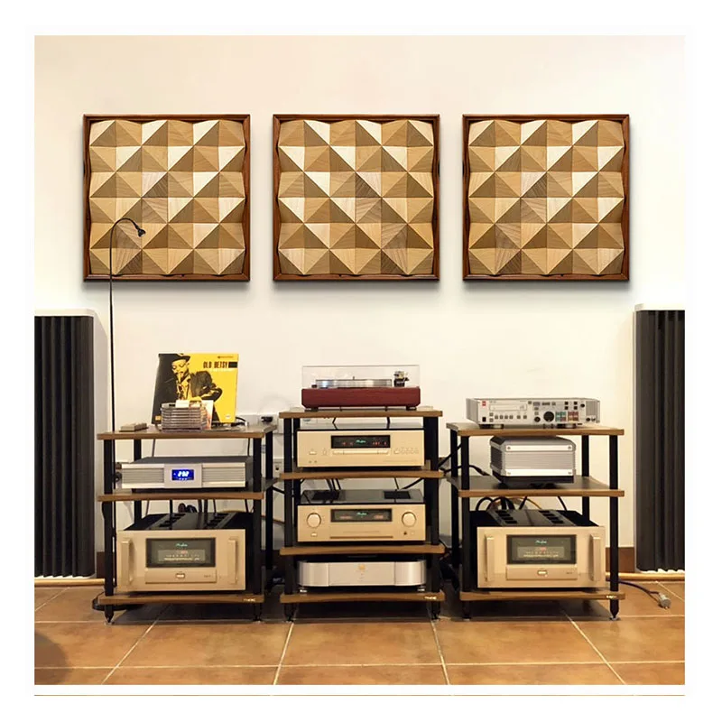 Concert Hall Recording Studio Solid Wood Diffusion Acoustic Material  Background Wall Decorative Painting